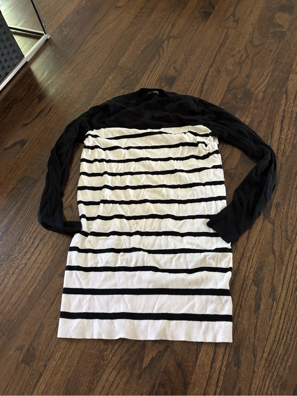 Black & White Striped Long Sleeve Top sweater dress
